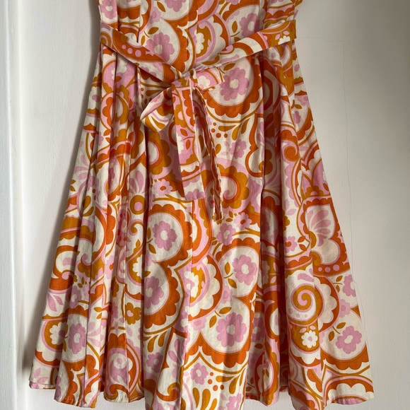 Mandie B Heart of Haute 60’s Vintage Inspired Orange Dress - Picture 5 of 5